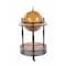 Homeroots 32in Brown Solid Wood Oval Rolling Bar Cart With Wine Storage 364353 - alternate 6