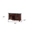 Homeroots 65in Brown Cherry Cabinet Enclosed Storage TV Stand with Bookcase 347032 - alternate 5