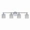 Jonathan Y Spaulding Vintage 31.5" 4-Light Iron/Chevron Pattern Glass Farmhouse Cottage LED Vanity Light, Chrome JYL3551A - alternate 10