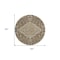 Homeroots 8' Chocolate Beige And Gray Round Oriental Washable Indoor Outdoor Area Rug 605237 - alternate 5