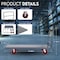 5Seconds Brand BOONE Heavy-Duty Platform Cart 72 inches x 36 inches 2400Lb Capacity 8in Red Swivel Wheels 555026 - alternate 3