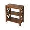 Homeroots 25" Brown Two Tier Standard Bookcase 389561 - alternate 4