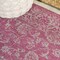 Jonathan Y Tela Bohemian Textured Weave Floral Fuchsia/Light Gray 5 ft Square Indoor/Outdoor Area Rug SMB100G-5SQ - alternate 8