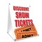 Signmission Discount Show Tickets, 24 Inch x 18 Inch A-frame Yard Sign, Plastic Sign SBC-1824-Discount Show Tickets - alternate 1