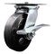 Service Caster 6 Inch Heavy Duty Rubber on Steel Caster with Ball Bearing and Brake SCC SCC-35S620-RSB-SLB - alternate 1