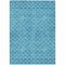 Homeroots 5' X 8' Teal Blue And Ivory Geometric Washable Indoor Outdoor Area Rug 596208 - alternate 4