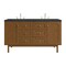James Martin Vanities Laurent 60" Double Vanity, Honey Oak w/ 3 CM Charcoal Soapstone Silestone Top 545-V60D-HNO-3CSP - alternate 1