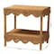 Bali & Pari Oteria Bohemian Light Honey Scalloped Rattan Side Table 250-13645-ZORO - alternate 5