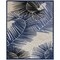 Homeroots 5' X 7' Navy Blue Ivory And Black Palm Leaf Indoor Outdoor Area Rug 550534 - alternate 5