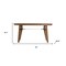 Homeroots 63" Natural Reclaimed Wood Writing Desk 716259 - alternate 7