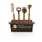 Picnic Time Family Of Brands NFL Miami Dolphins Sidecar 5-Piece Bar Tool Set, (Acacia Wood) 672-05-508-177-2 - alternate 1