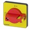 Siemens selector switch, red / yellow 48x48 mm Front plate mounting Central hole 3LD9343-7C - alternate 1