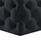 Homeroots 33" Black Velvet Rolling Tufted Cocktail Ottoman 568052 - alternate 6