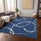 Homeroots 8' X 10' Navy Blue And Ivory Abstract Washable Indoor Outdoor Area Rug 597496 - alternate 7