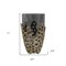 Homeroots 11" Black And Gold Glass And Aluminum Geo Circles Table Vase 574251 - alternate 2