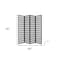 Homeroots 96" Black And White Folding Four Panel Screen Room Divider 274741 - alternate 2