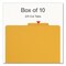 Pendaflex HD Pressboard Folder, 2/5-Cut Tab, Expands 3", 3 Dividers, 8 Fasteners, Letter, Yellow, 10PK 1006943 - alternate 4