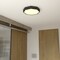 Vaxcel Diversey 15.75-In. LED Flush Mount Ceiling Light, Textured Black, Frosted White Shade C0364 - alternate 8