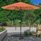 Pure Garden 9-Foot Outdoor Patio Umbrella with Base, Orange 50-101-TCB - alternate 5