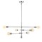Jonathan Y Ikon 36" 6-Light Modern Vintage Iron Arm-Adjustable LED Pendant, Chrome JYL7598A - alternate 7