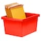 Storex 4 Gallon Storage Bin with Lid, Red 61411U06C - alternate 3