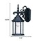 Homeroots Narrow Matte Black Domed Hanging Lantern Wall Light 399224 - alternate 5