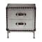 Baxton Studio Jacey Vintage Silver Metal 2-Drawer End Table 251-13874-ZORO - alternate 4