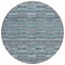 Homeroots 8' Teal Blue Aqua And Gray Round Striped Washable Indoor Outdoor Area Rug 587940 - alternate 5