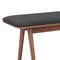Homeroots 60in Black and Brown Fabric and Wood Upholstered Bench 668851 - alternate 7