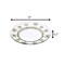 Homeroots Clear and Green Four Piece Palm Tree Acrylic Service For Four Dinner Plate Set 520898 - alternate 6