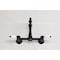 Kingston Brass Two-Handle Wall Mount Bridge Kitchen Faucet, Matte Black KS2440PL - alternate 5