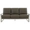 Leisuremod Jefferson Contemporary Leather Sofa with Silver Frame, Grey JAS77GR-L - alternate 4