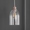 Jonathan Y Fontaine 6.25" Adjustable Greige Glass LED Pendant, Grey/Clear JYL3523A - alternate 6