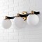 Jonathan Y Modernist Globe 24" 3-Light Metal/Frosted Glass Modern Contemporary LED Vanity, Brass Gold/Black JYL3542A - alternate 5
