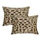 Homeroots Set of Two 12" X 20" Brown and Black Leopard Cowhide Lumbar Throw Pillows, 2PK 544651 - alternate 2
