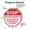 Signmission Stop Private Property No Hunting or, 4 inch X 4 inch, Vinyl Decal, 2PK OC-D-2PACK-4-165 - alternate 3