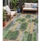 Homeroots 5' X 8' Green Gold And Silver Geometric Washable Indoor Outdoor Area Rug 618746 - alternate 1