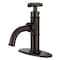 Kingston Brass One-Handle Single-Hole Bathroom Faucet with Deck Plate and Push Pop-Up Drain, Oil Rubbed Bronze KSD2825CG - alternate 1