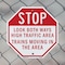 Signmission Stop Look Both Ways High Traffic Ar, 6 Inch X 6 Inch, Plastic Sign OC-P-6-212 - alternate 7