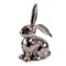 Homeroots 9" Silver Aluminum Rabbit Tabletop Sculpture 628123 - alternate 1