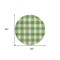 Homeroots 8' Green And Gray Round Plaid Washable Indoor Outdoor Area Rug 595387 - alternate 6