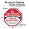 Signmission No Trespassing Property Under 24 Ho, 6 inch X 6 inch, Plastic Sign, 2PK OC-P-2PACK-6-98 - alternate 4