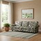 Homeroots 76" Sage Navy Blue Burgundy And Off White Upholstered Floral Sofa 719573 - alternate 5