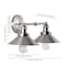 Jonathan Y July 17.5" 2-Light Industrial Farmhouse Metal Vanity Light, Nickel JYL7427B - alternate 4