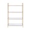 Homeroots 60" Gold And White Metal Four Tier Bookcase 347511 - alternate 7
