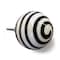 Homeroots Set of Eight Black And White Ceramic And Metal Drawer Pull Knobs, 8PK 544431 - alternate 4