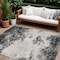 Homeroots 10' X 14' Black Gray And Ivory Abstract Washable Indoor Outdoor Area Rug 599465 - alternate 1