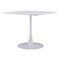 Homeroots 36" White Wood and Steel Pedestal Base Square Dining Table 571411 - alternate 4