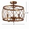 Jonathan Y Eleanor 15" 3-Light Metal LED Semi Flush Mount Ceiling Light, Antiqued Gold JYL9037A - alternate 7