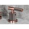 Kingston Brass Widespread Bathroom Faucet with Knurled Handle and Brass Pop-Up, Antique Copper FSC892KNLAC - alternate 4
